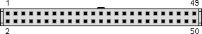 50 pin IDC male connector layout